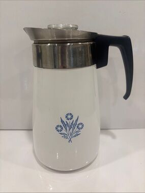 Vintage Corning Ware Blue Cornflower 9 cup P-149 percolator